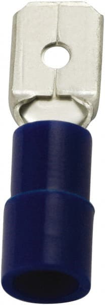 Wire Disconnect: Male, Blue, Polycarbonate, 16-14 AWG, 0.187