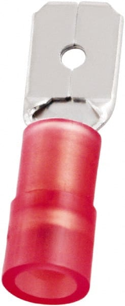 Wire Disconnect: Male, Red, Nylon, 22-16 AWG, 1/4