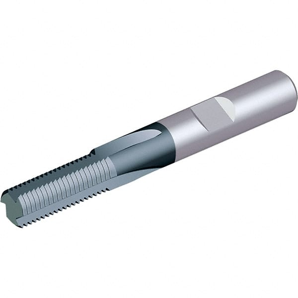 Straight Flute Thread Mill: 3/8-16, External & Internal, 3 Flutes, Solid Carbide MPN:100-00001