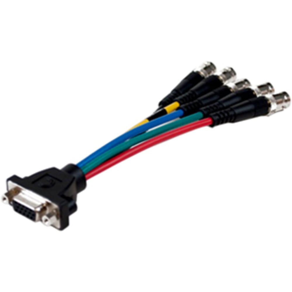 Comprehensive HR Pro - VGA adapter - HD-15 (VGA) (F) to BNC (F) - 6 in - thumbscrews (Min Order Qty 3) MPN:VGA15JLP-5BJ-6INHR