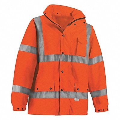 Hi-Vis Hooded Jacket Orange L MPN:VEA-431-ST-OR-LG