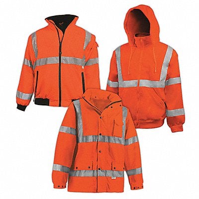 Hi-Vis Apparel Set Jckt Parka Hoodie 2XL MPN:VEA-499-ST-OR-2XL