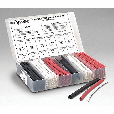 86 Piece Thin Wall Heat Shrink Tube Kit MPN:3ULU8