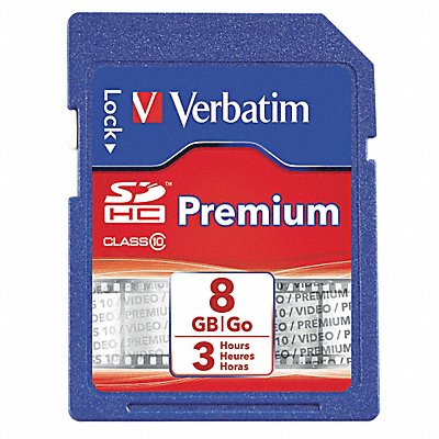 Premium SDHC Memory Card 8 GB MPN:VER96318