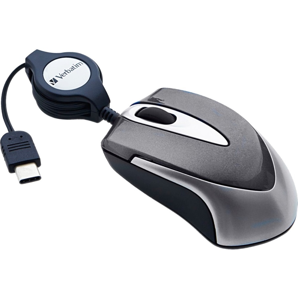 Verbatim USB-C Mini Optical Travel Mouse, Black (Min Order Qty 4) MPN:99235