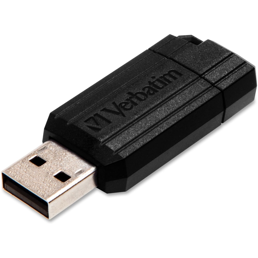 Verbatim PinStripe USB Flash Drive, 8GB, Black (Min Order Qty 14) MPN:49062