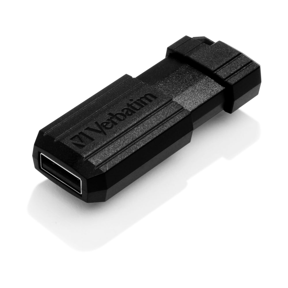 Verbatim PinStripe USB Flash Drive, 16GB, Black (Min Order Qty 7) MPN:49063