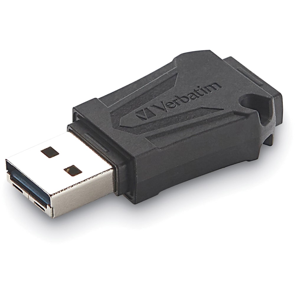 Verbatim 64GB ToughMAX USB Flash Drive - 64 GB - USB 2.0 - Black - Lifetime Warranty - 1 Each (Min Order Qty 7) MPN:70058