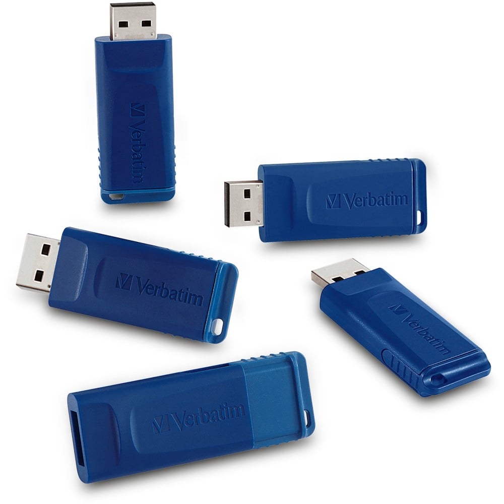 Verbatim 16GB USB Flash Drive - 5pk - Blue - 16GB - 5 Pk (Min Order Qty 3) MPN:99810