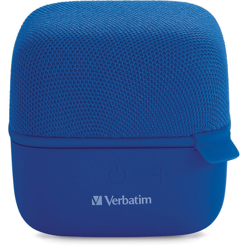 Verbatim Bluetooth Speaker System - Blue - 100 Hz to 20 kHz - TrueWireless Stereo - Battery Rechargeable - 1 Pack (Min Order Qty 2) MPN:70226