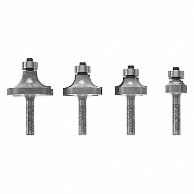 Router Bit Set 4 Pc Carbide Tipped MPN:23013