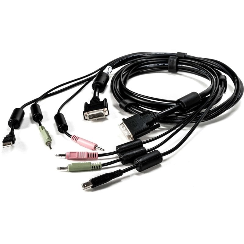 AVOCENT KVM Cable - 6 ft, Single Display, DVI-I, 1 x USB, 2 x Audio, Standard KVM cable (Min Order Qty 2) MPN:CBL0118