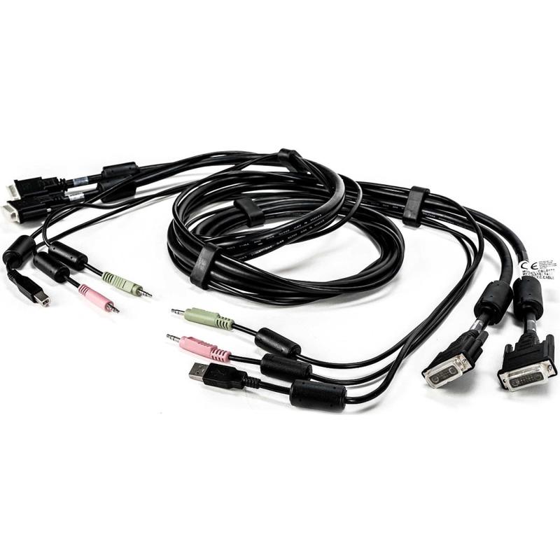 AVOCENT KVM Cable - 6 ft, Dual Display, DVI-I, 1 x USB, 2 x Audio, Standard KVM cable MPN:CBL0120