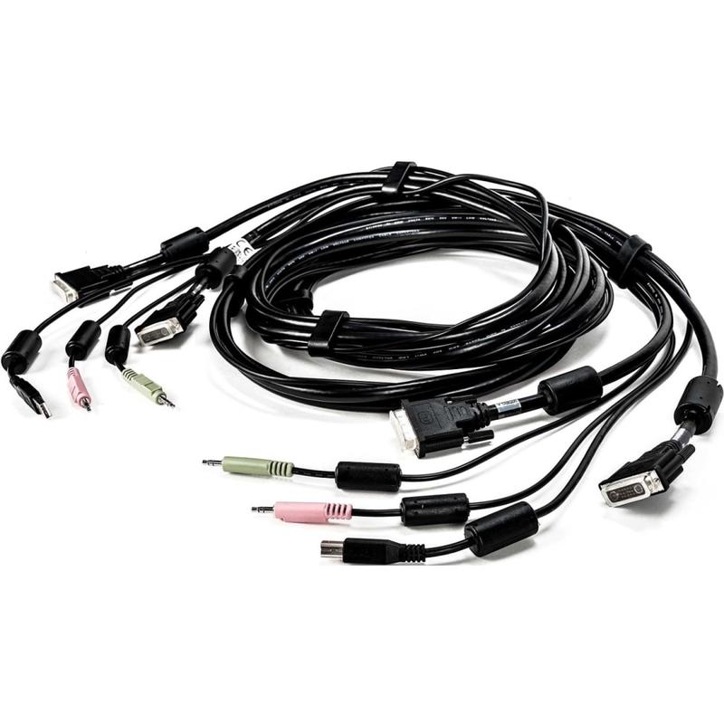 AVOCENT KVM Cable - 10 ft, Dual Display, DVI-I, 1 x USB, 2 x Audio, Standard KVM cable MPN:CBL0121