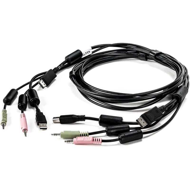 AVOCENT KVM Cable - 6 ft, Single Display, DisplayPort, 1 x USB, 2 x Audio, Standard KVM cable (Min Order Qty 2) MPN:CBL0122