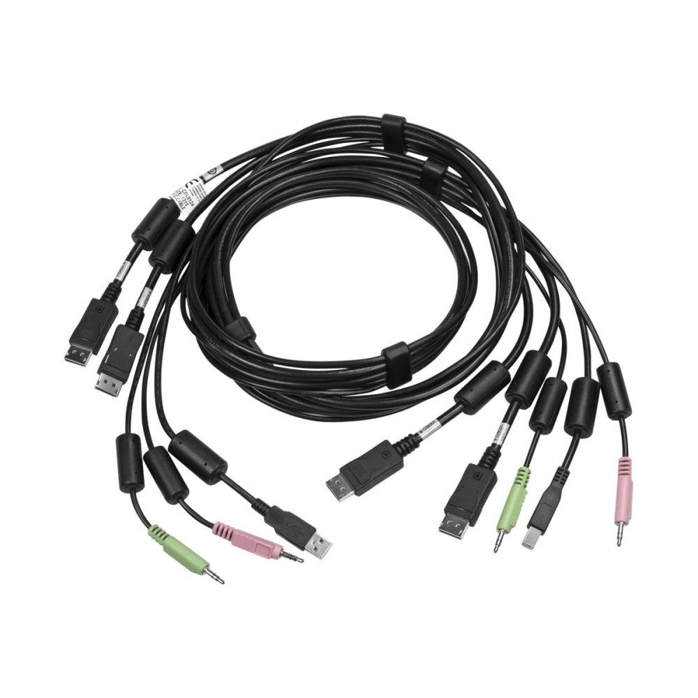 AVOCENT KVM Cable - 6 ft, Dual Display, DisplayPort, 1 x USB, 2 x Audio, Standard KVM cable MPN:CBL0124