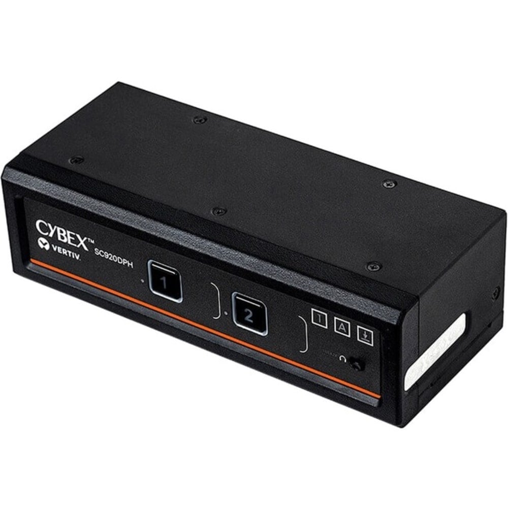 Vertiv Cybex SC900 Secure KVM /// Dual Head /// 2 Port Universal DisplayPort /// NIAP version 4.0 Certified - Secure Desktop KVM Switches /// Secure KVM Switch /// Dual Head /// NIAP Certified /// Secure Keyboard MPN:SC920DPH-400