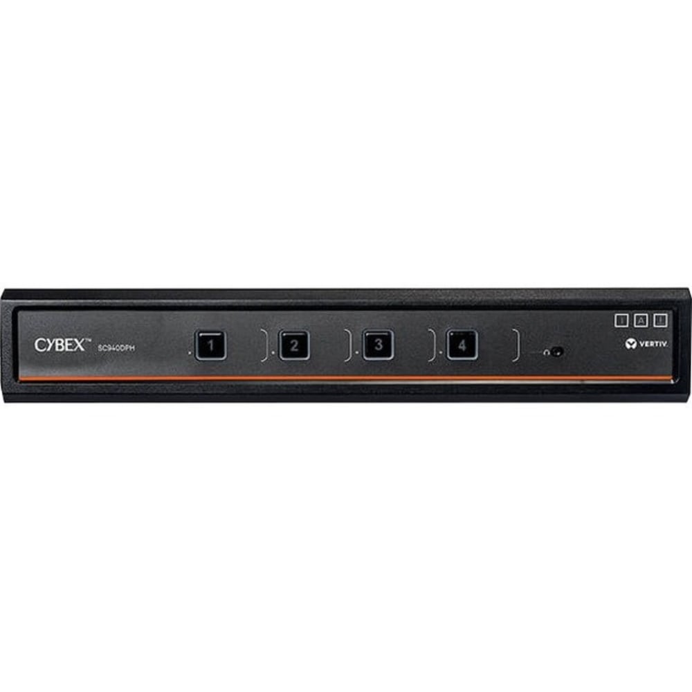 Vertiv Cybex SC900 Secure KVM /// Dual Head /// 4 Port Universal DisplayPort /// USB-C /// NIAP version 4.0 Certified - Secure Desktop KVM Switches /// Secure KVM Switch /// Dual Head /// NIAP Certified /// Secure Keyboard MPN:SC940DPHC-400