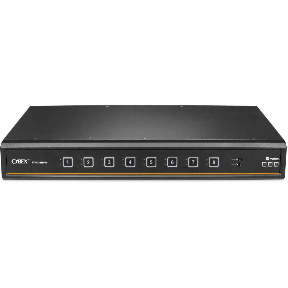 Avocent Vertiv Cybex Secure MultiViewer KVM Switch 8 port - NIAP Approved - Dual AC - Secure Desktop KVM Switches - Secure KVM Switch - Dual Head - NIAP Certified - Secure Keyboard - 4 to 16 Port MPN:SCMV285DPH-400