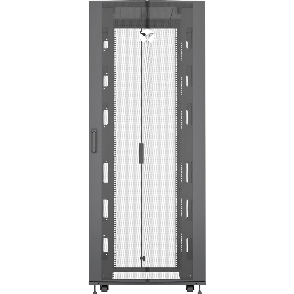 Vertiv VR Rack - 48U Server Rack Enclosure/// 800x1100mm/// 19-inch Cabinet (VR3157) - 2265x800x1100mm (HxWxD)/// 77% perforated doors/// Sides/// Casters MPN:VR3157