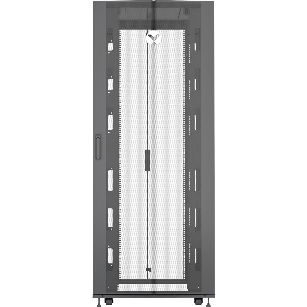 Vertiv VR Rack - 48U Server Rack Enclosure/// 600x1200mm/// 19-inch Cabinet (VR3307) - 2265x600x1200mm (HxWxD)/// 77% perforated doors/// Sides/// Casters MPN:VR3307