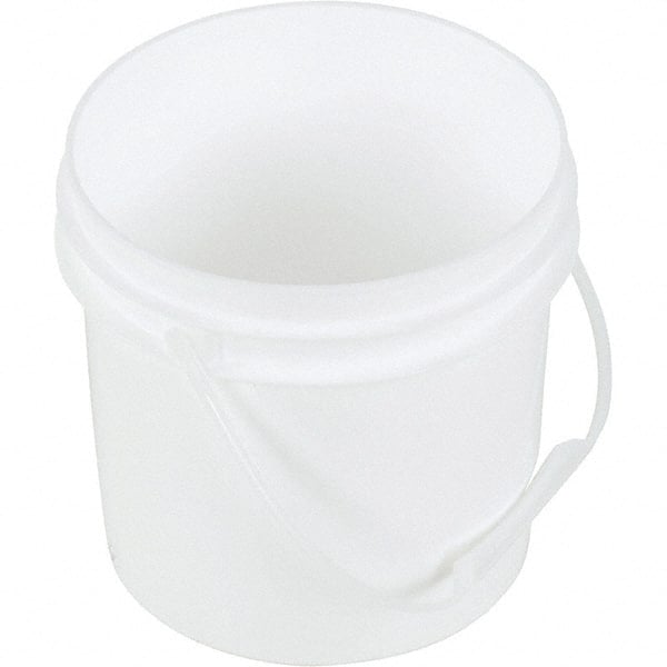 Buckets & Pails, Capacity: 1 gal (US), Body Material: High-Density Polyethylene, Style: Single Pail, Shape: Round, Color: White, Handle: Yes, Lid: No Lid MPN:PAIL-1-PWP