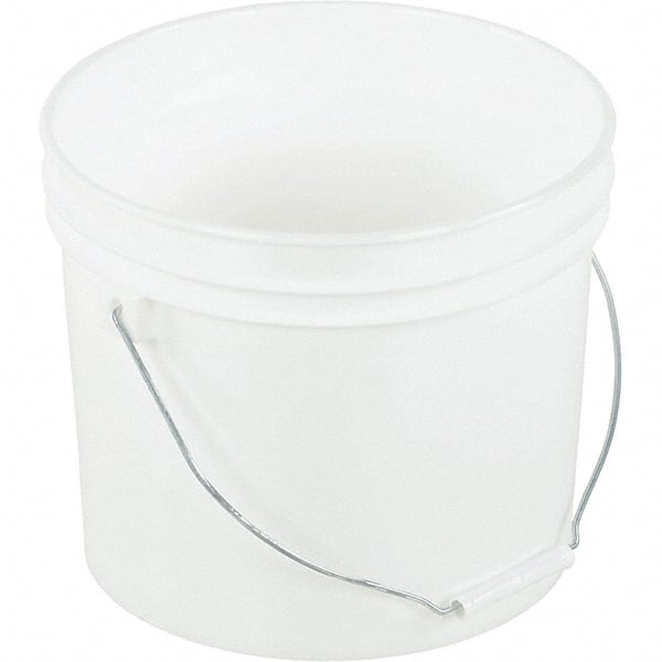 Buckets & Pails, Capacity: 2 gal (US), Body Material: High-Density Polyethylene, Style: Single Pail, Shape: Round, Color: White, Handle: Yes, Lid: No Lid MPN:PAIL-2-PWS