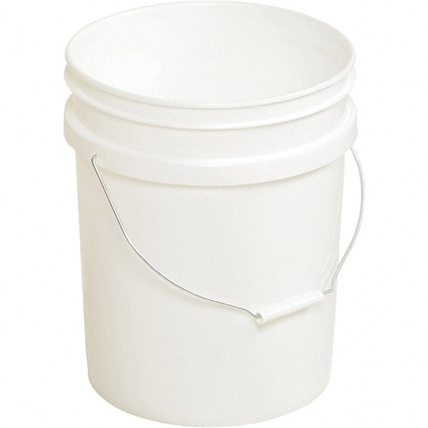 Buckets & Pails, Capacity: 5 gal (US), Body Material: Plastic, Style: Single Pail, Shape: Round, Color: White, Handle: Yes, Lid: No Lid, For Use With: Storage MPN:PAIL-54-PWS