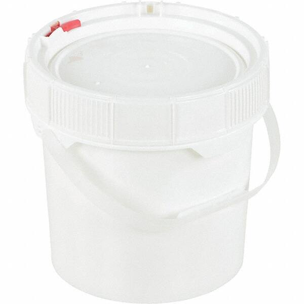 Buckets & Pails, Capacity: 3.5 gal (US), Body Material: High-Density Polyethylene, Style: Single Pail, Shape: Round, Color: White, Handle: Yes MPN:PAIL-SCR-35-W