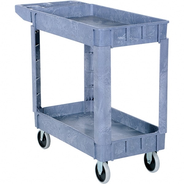 Bin Utility Cart: Plastic, Gray MPN:PLSC-2-1731