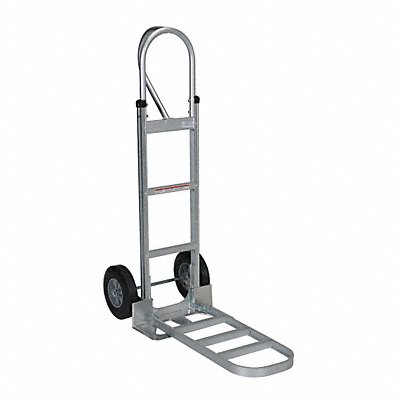 Alum P-Handle Hand Truck Hard Rubber MPN:ALUM-P-HR