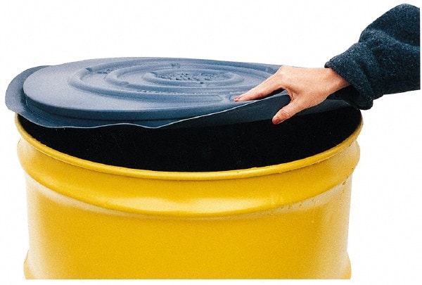 Round Polyethylene Open Head Drum Cover for 55 Gallon Container MPN:DC-TPO-B