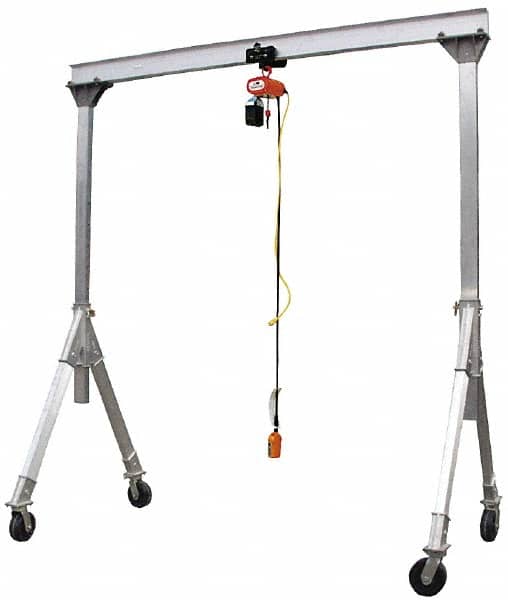 Adjustable Gantry Crane: 2,000 lb Working Load Limit, 6
