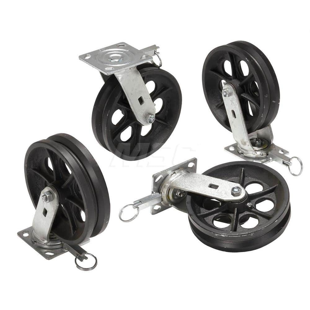 AHA 4 Posi Lock Iron Casters 8