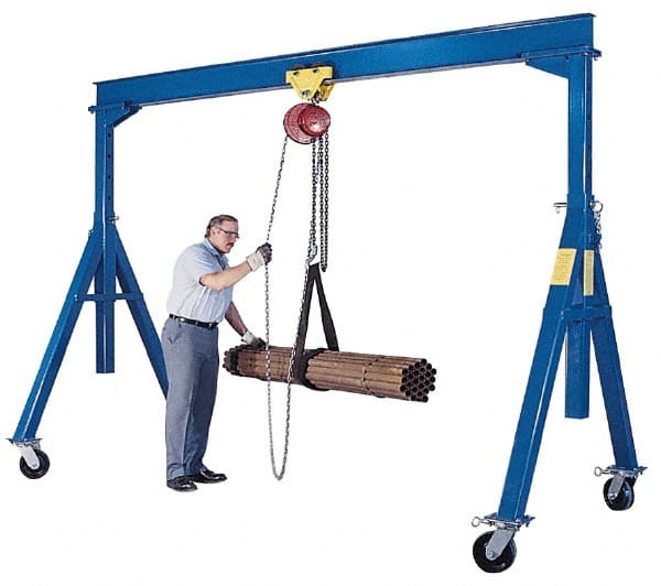 Adjustable Gantry Crane: 2,000 lb Working Load Limit, 6