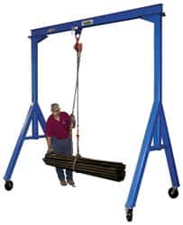 Fixed Gantry Crane: 6,000 lb Working Load Limit, 10.125