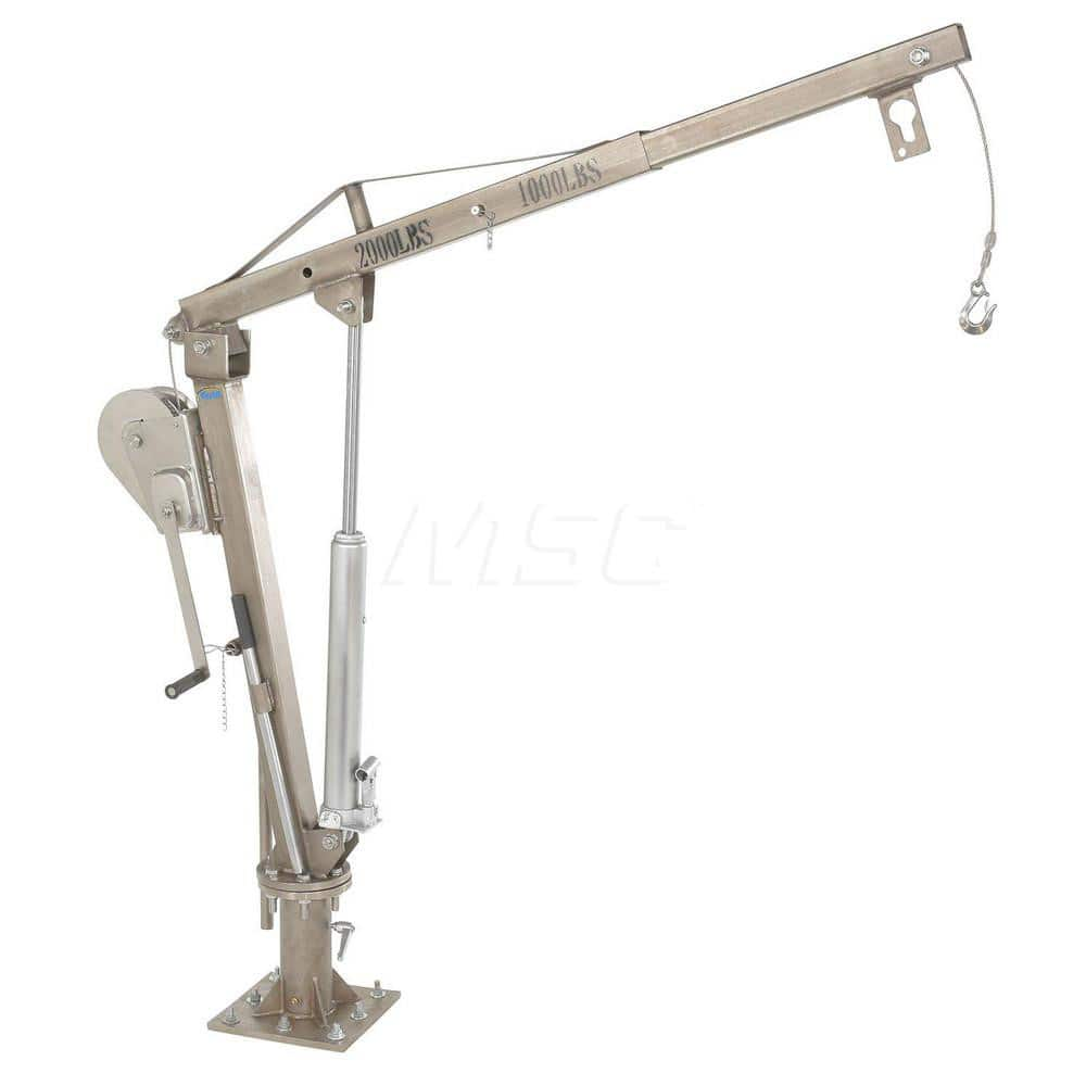 Jib Crane: Floor Mount, 500 lb Limit, 52