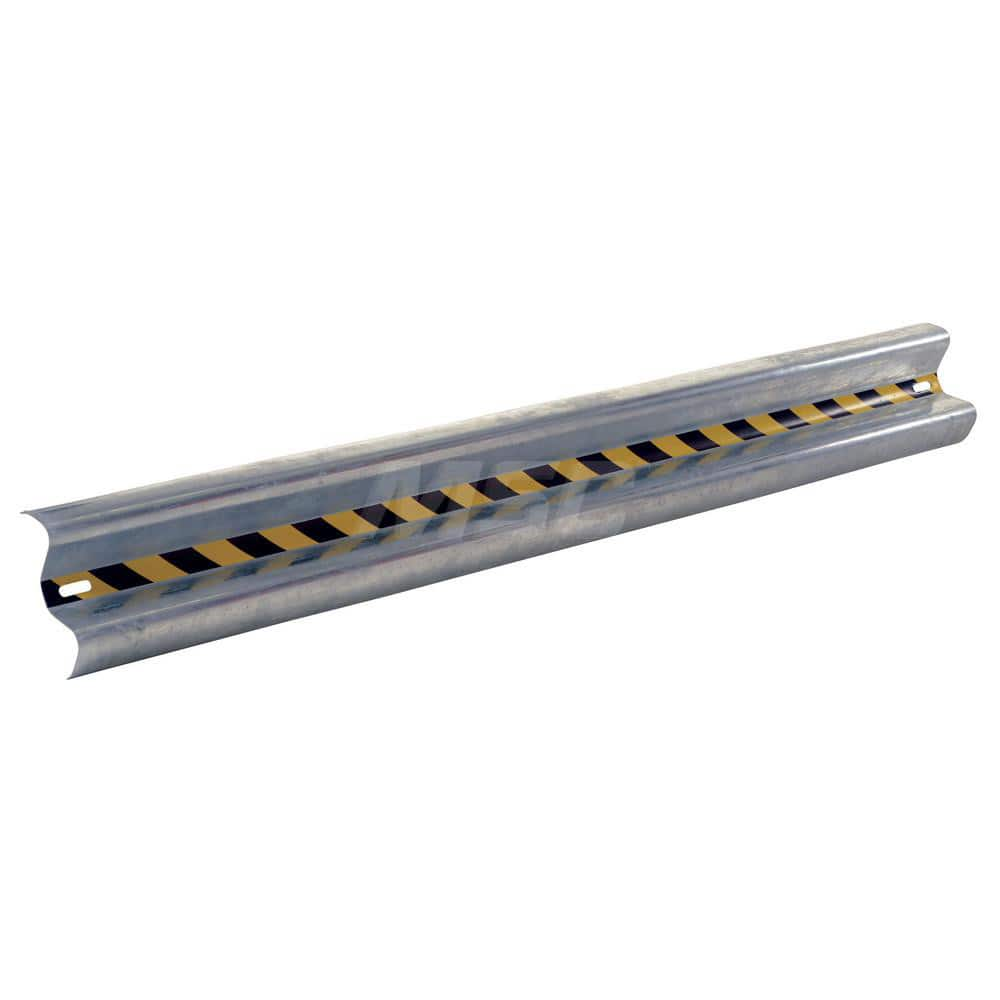 Channel Guard Rail: Gray, Galvanized, Steel MPN:GR-H2R-BO-8-HDG