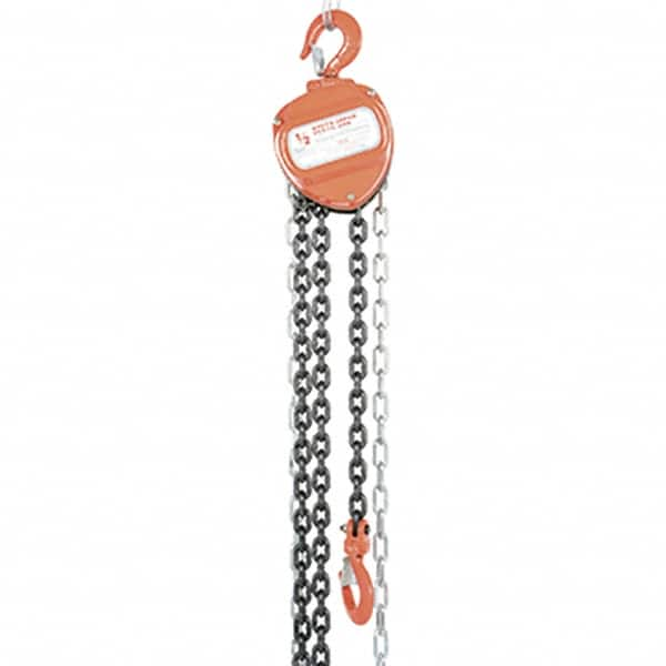 Manual Hand Chain Hoist: 1,000 lb Working Load Limit, 10' Max Lift MPN:HCH-1-10