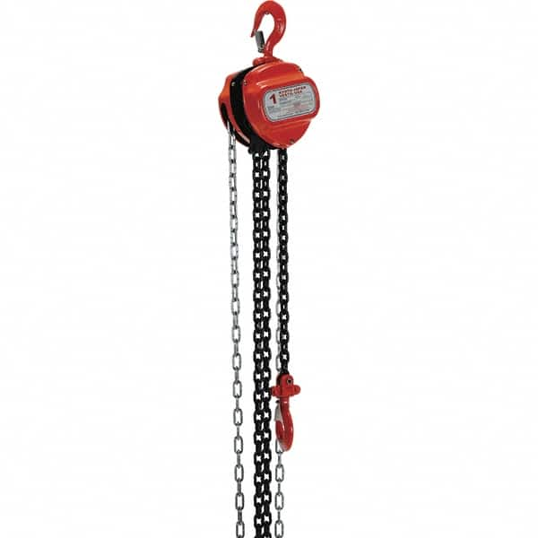 Manual Hand Chain Hoist: 2,000 lb Working Load Limit, 10' Max Lift MPN:HCH-2-10