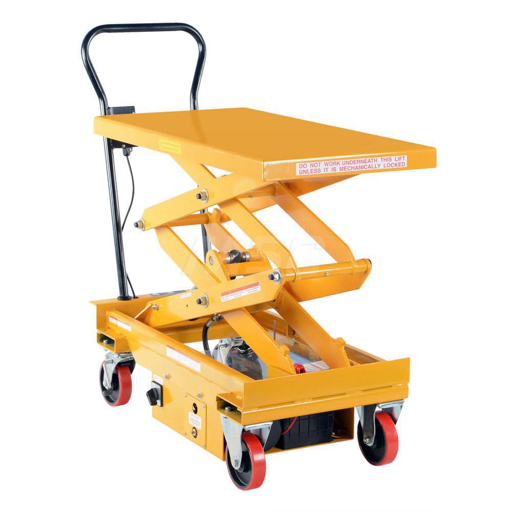 Mobile Electric Lift Table: 1,000 lb Capacity, 19-1/2 to 63-3/4