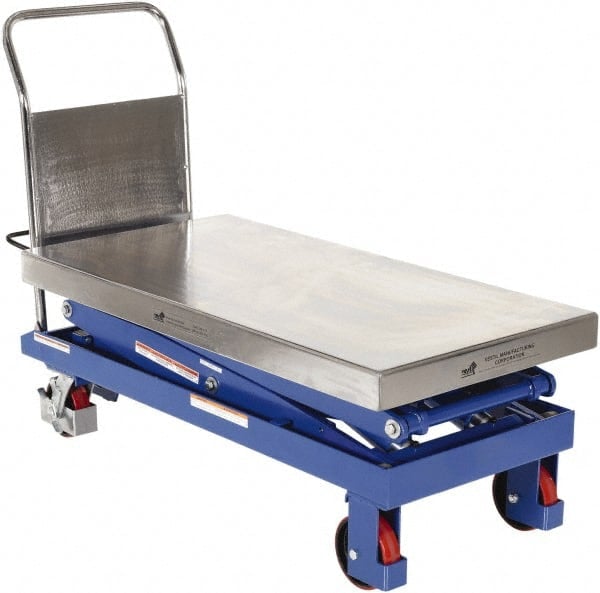 Mobile Air Lift Table: 1,500 lb Capacity, 19 to 68