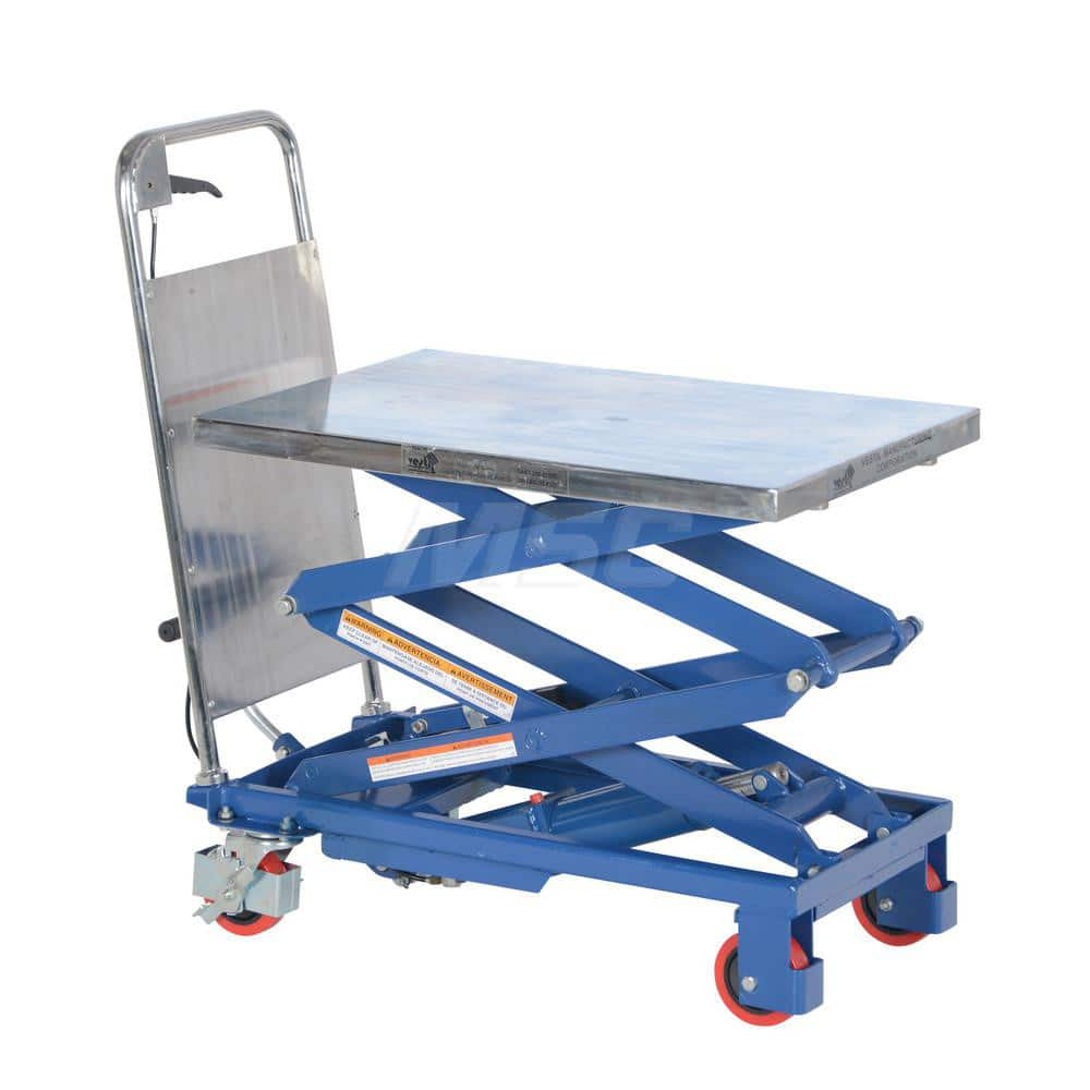 Mobile Hand Lift Table: 220 lb Capacity, 10 to 51