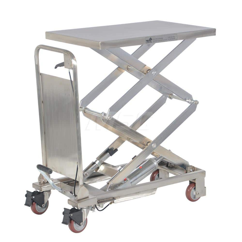 Mobile Hand Lift Table: 220 lb Capacity, 10 to 51