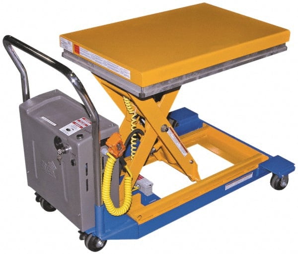 1,000 Lb Capacity Portable Battery-Operated Scissor Lift Table MPN:CART-23-10-DC