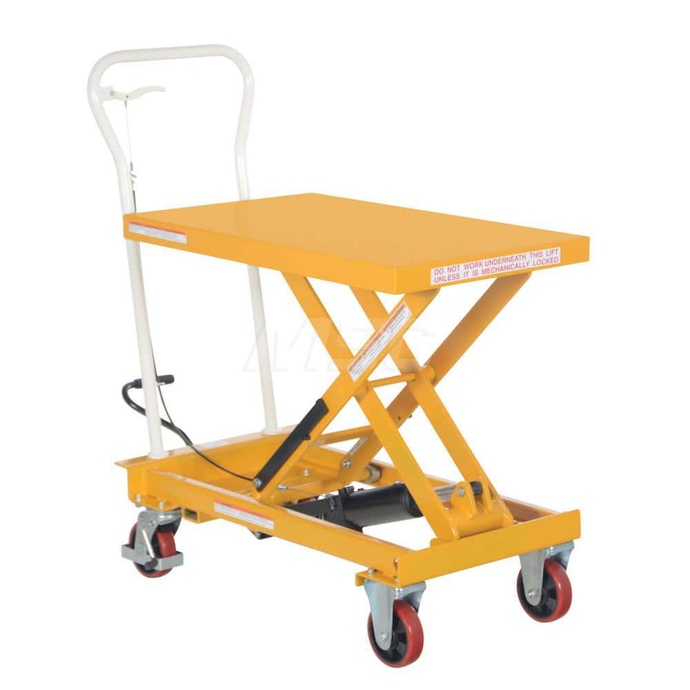 Mobile Hand Lift Table: 550 lb Capacity, 12.5 to 36