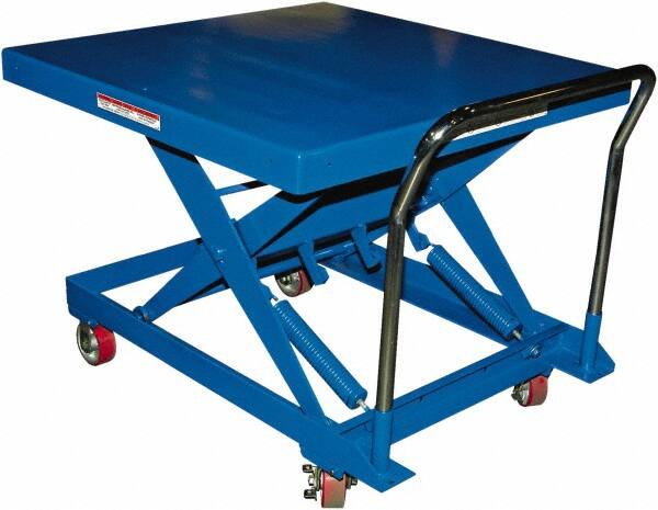 Mobile Hand Lift Table: 500 lb Capacity, 42