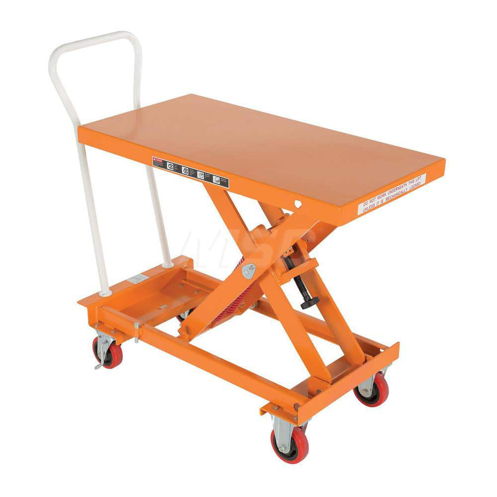 Mobile Hand Lift Table: 800 lb Capacity, 14.5 to 31.13