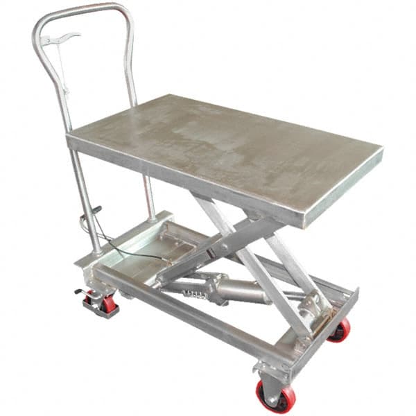 Mobile Hand Lift Table: 400 lb Capacity, 19-1/2