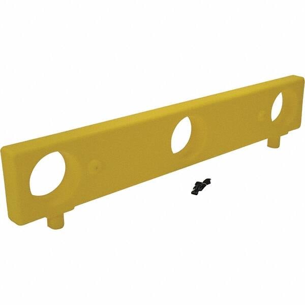 Pedestrian Barrier Extention: Polyethylene, Yellow, Use with BCD Barriers MPN:BCD-76-EX12-YL